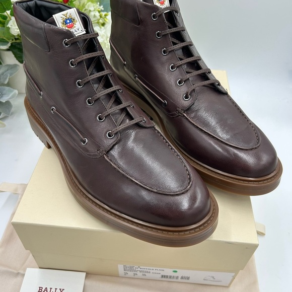 Men\'s BALLY PAPHOS leather ankle boots size 13 made in Italy main image 5